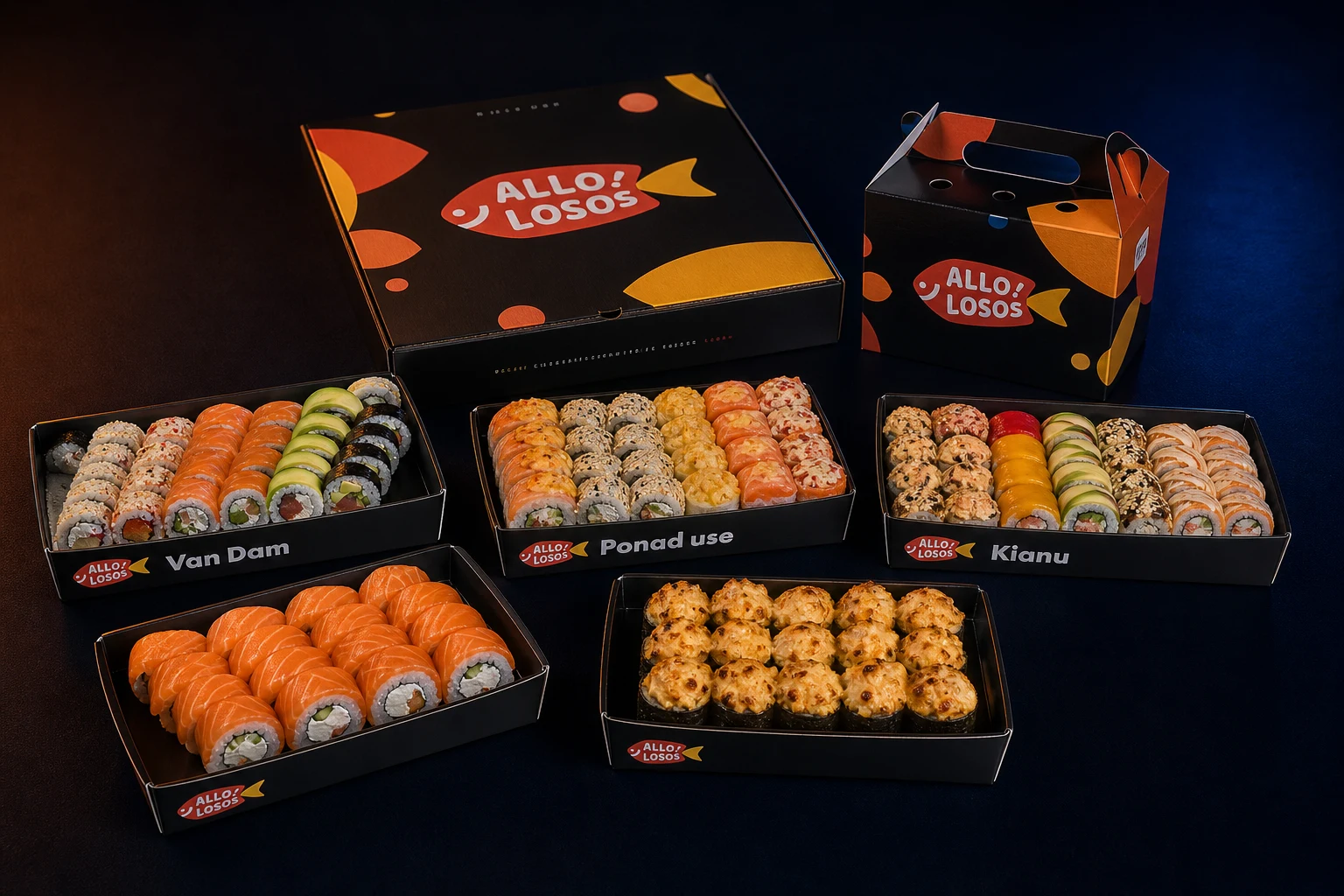 Allo Losos: advertising shaped around city demand — Sushi and pizza delivery · Ukraine